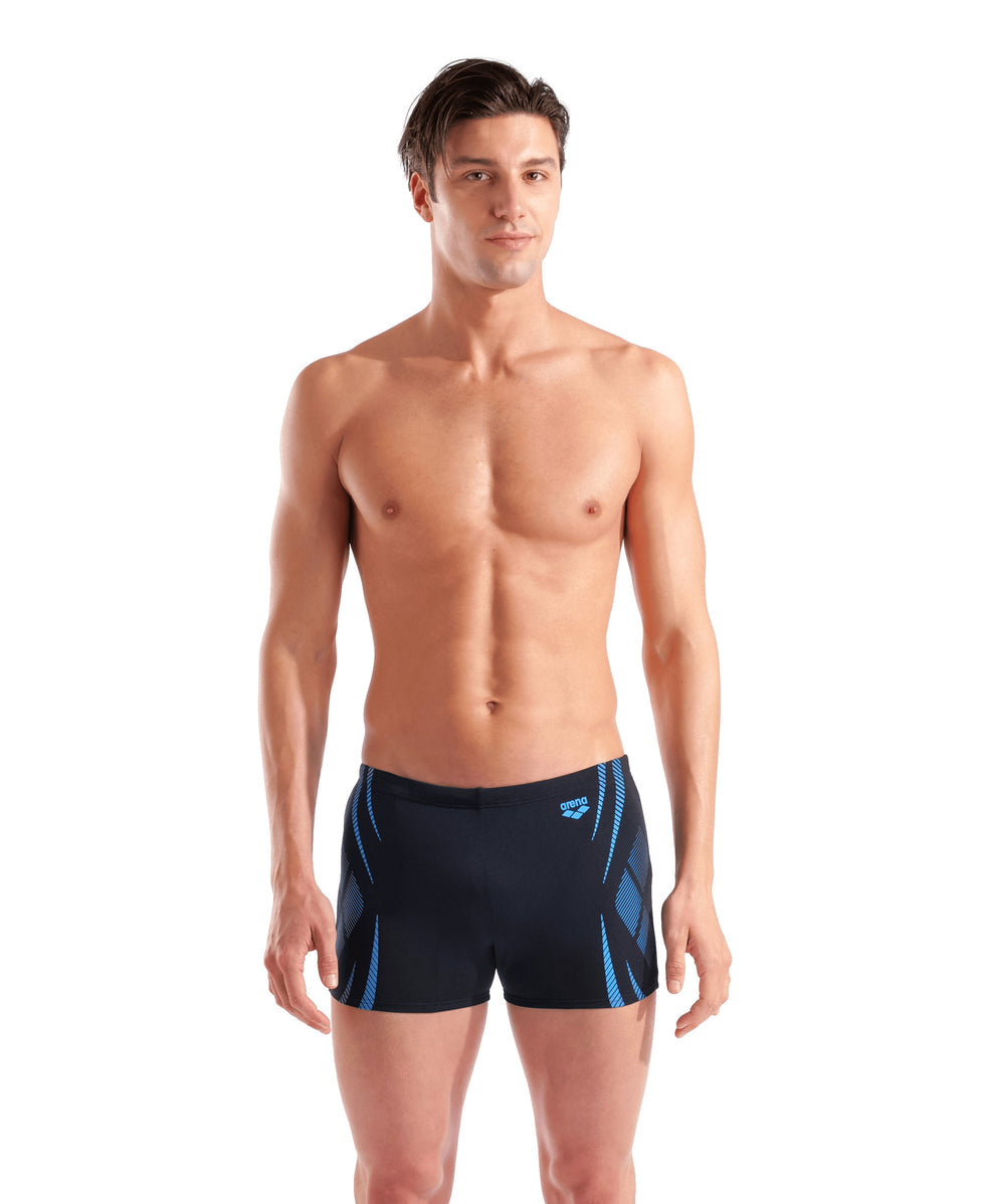 COSTUME PANTALONCINO UOMO ARENA MEN'S ARENA POSEIDONIA SWIM SHORT BLACK-TURQUOISE