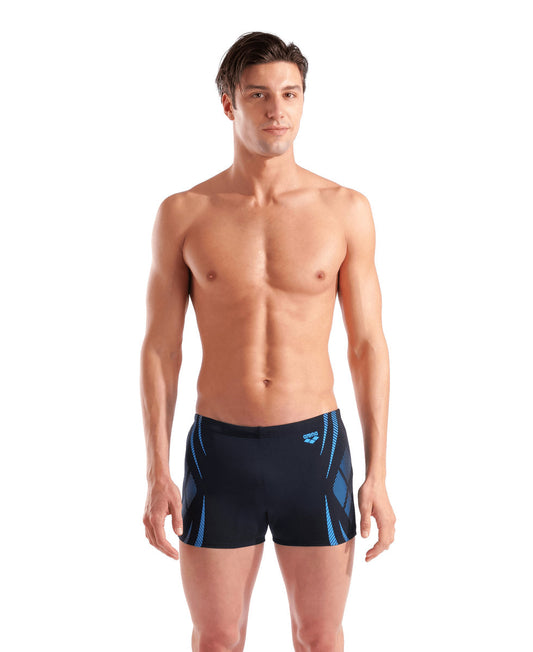 COSTUME PANTALONCINO UOMO ARENA MEN'S ARENA POSEIDONIA SWIM SHORT BLACK-TURQUOISE