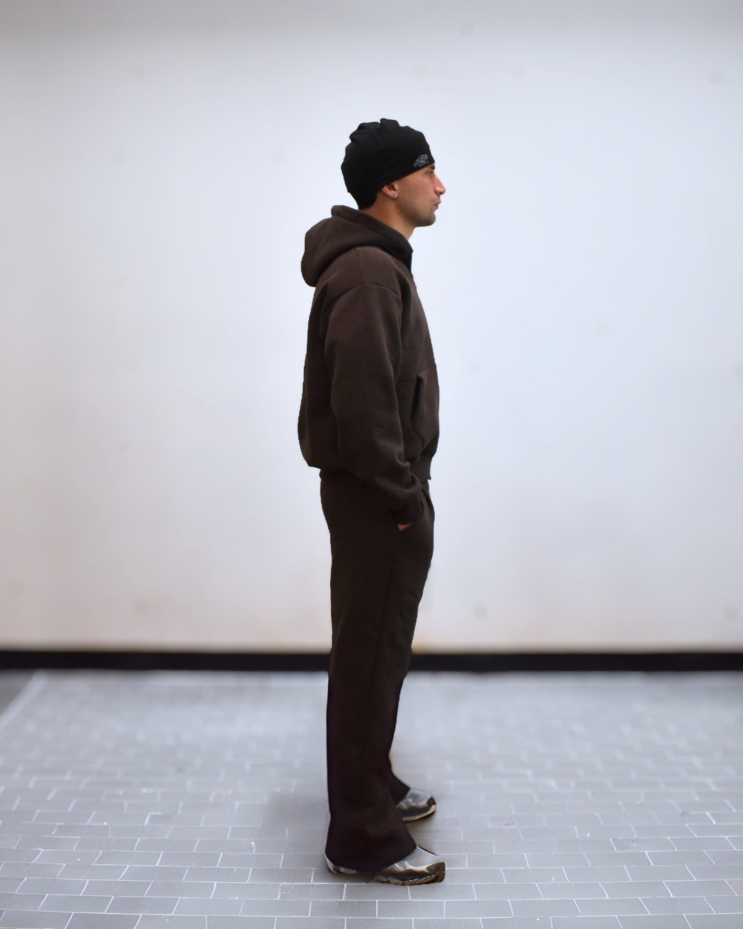 Coordinato Zip Felpa & Tuta Marrone