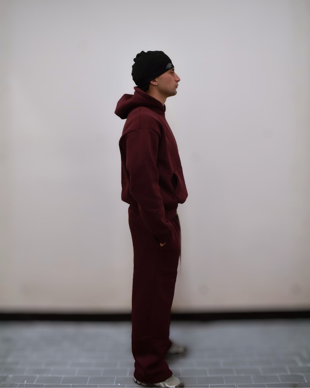 Coordinato Tuta Chill Boxy Fit Bordeaux