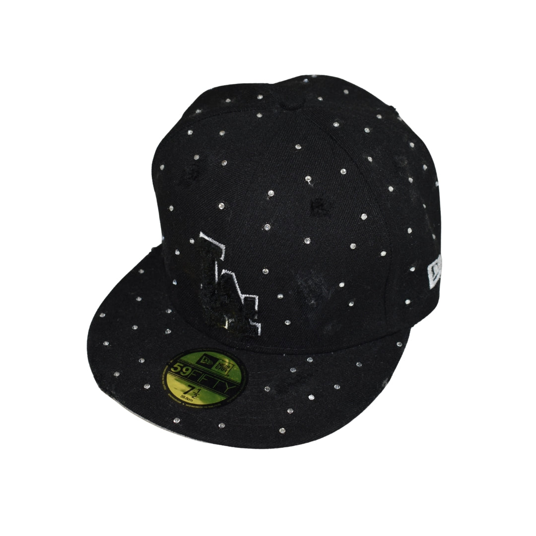 CUSTOM - LA Dodgers 'Midnight Sparkle' Strass Neri - Glitter