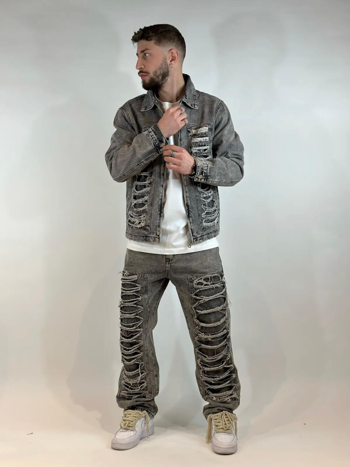 Giacca Jeans Grigio JK Sport