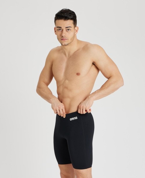 COSTUME UOMO JAMMER MEN'S TEAM SWIM JAMMER SOLID BLACK-WHITE