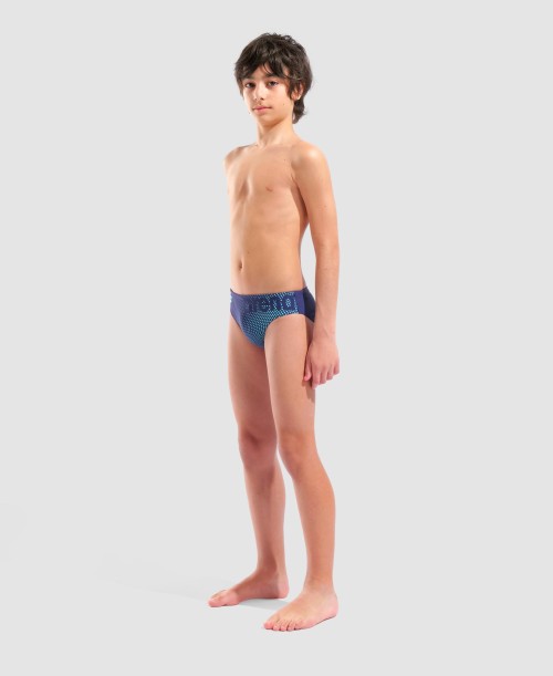 COSTUME ARENA BAMBINO SLIP BOY'S ARENA TALES SWIM BRIEFS NAVY-WHITE