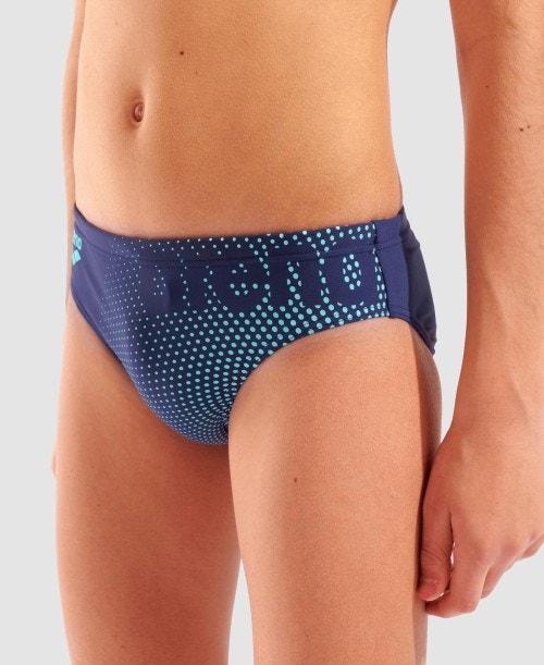 COSTUME ARENA BAMBINO SLIP BOY'S ARENA TALES SWIM BRIEFS NAVY-WHITE