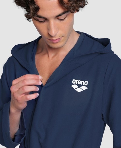 ACCAPPATOIO ARENA MICROFIBRA COMPACT MICROFIBER ROBE NAVY-WHITE