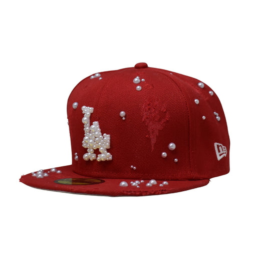 CUSTOM - LA Dodgers 'Red Queen' Distressed Rosso - Perle