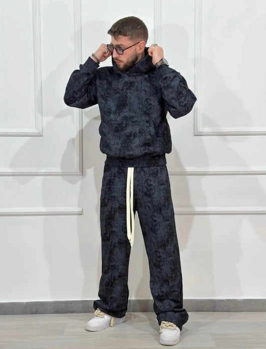 Coordinato Tuta Chill Boxy Fit Blu Sbravato