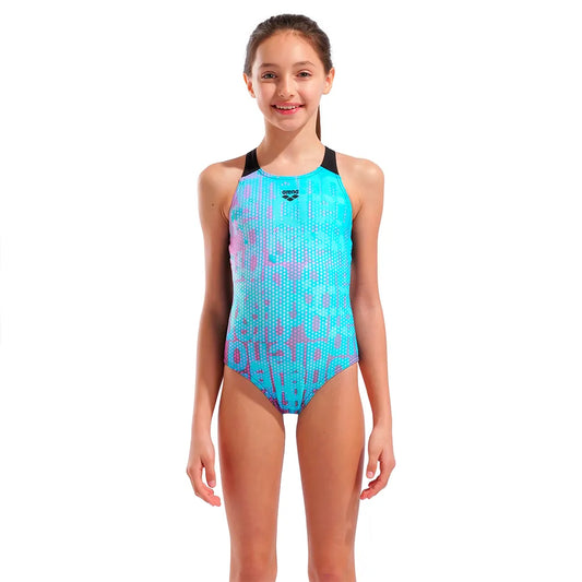 COSTUME ARENA BAMBINA INTERO GARENA MULTI COLOURS SWIMSUIT V BA WATER MULTI-BLACK
