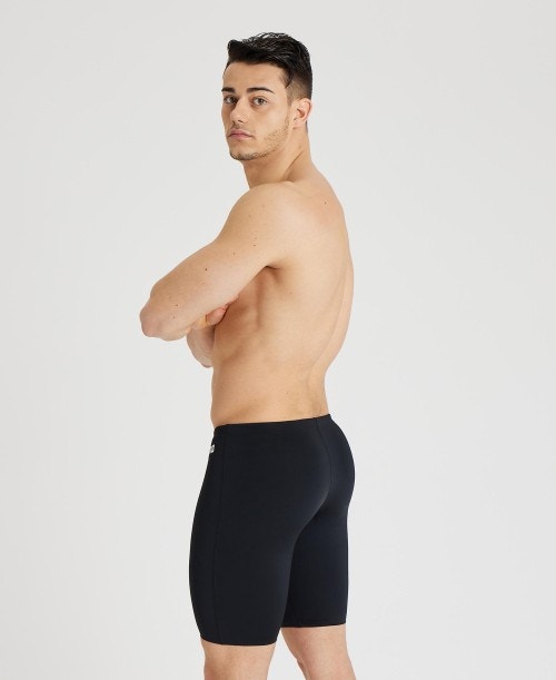 COSTUME UOMO JAMMER MEN'S TEAM SWIM JAMMER SOLID BLACK-WHITE