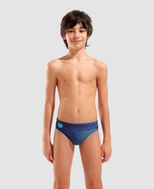 COSTUME ARENA BAMBINO SLIP BOY'S ARENA TALES SWIM BRIEFS NAVY-WHITE