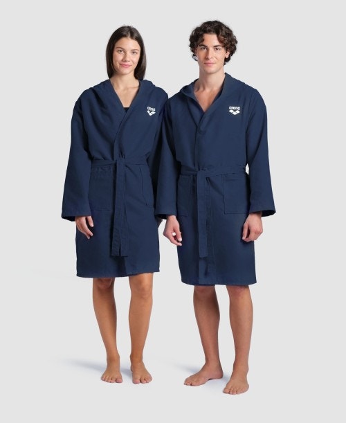 ACCAPPATOIO ARENA MICROFIBRA COMPACT MICROFIBER ROBE NAVY-WHITE